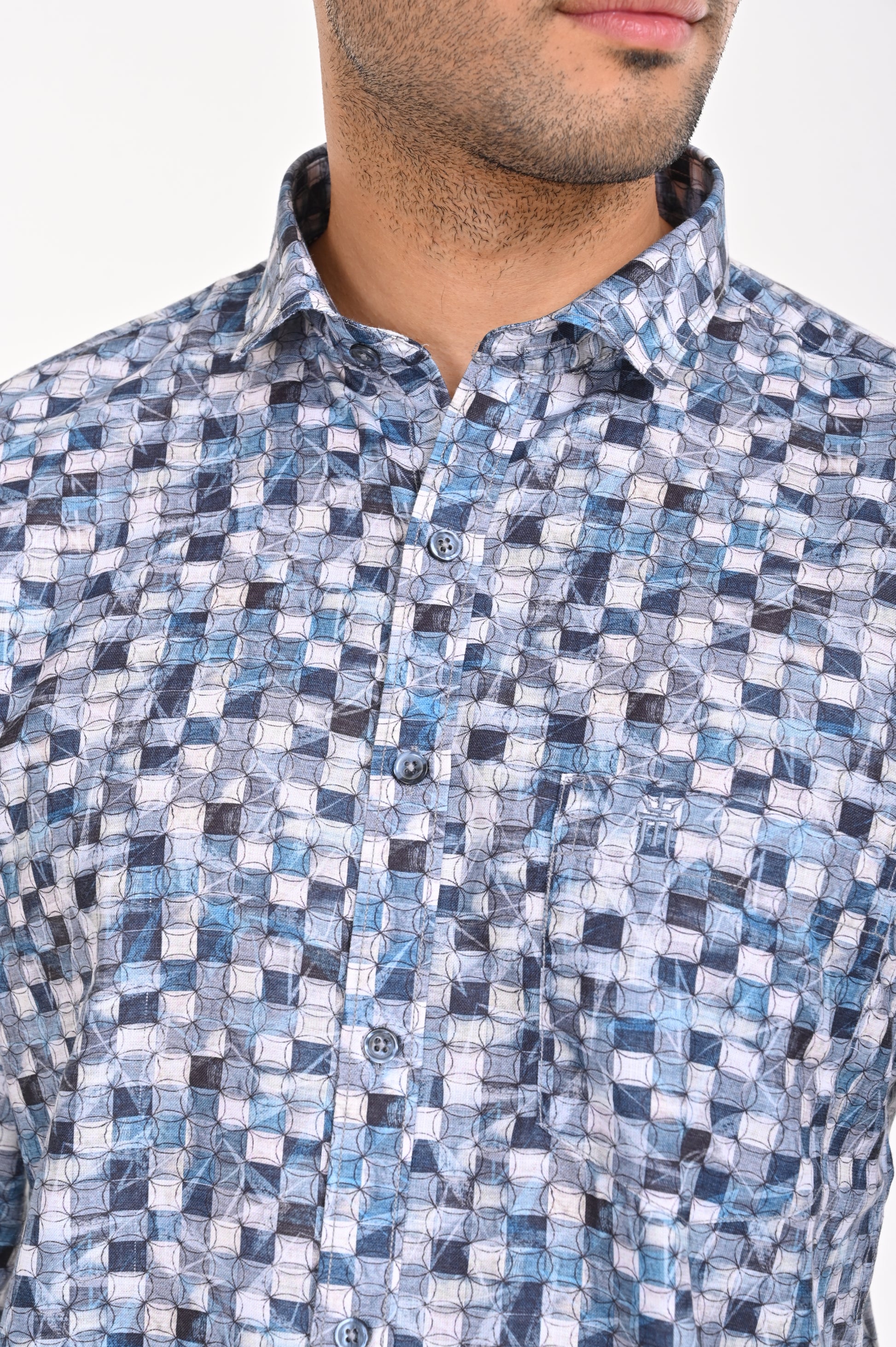 BUY NEWSMAKER SLIMFIT FULL SLEEVE DARK BLUE SHIRT ONLINE