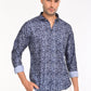 SHOP NEWSMAKER SLIMFIT FULL SLEEVE DARK BLUE SHIRT 
