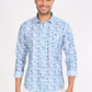 NEWSMAKER SLIMFIT FULL SLEEVE LIGHT BLUE SHIRT