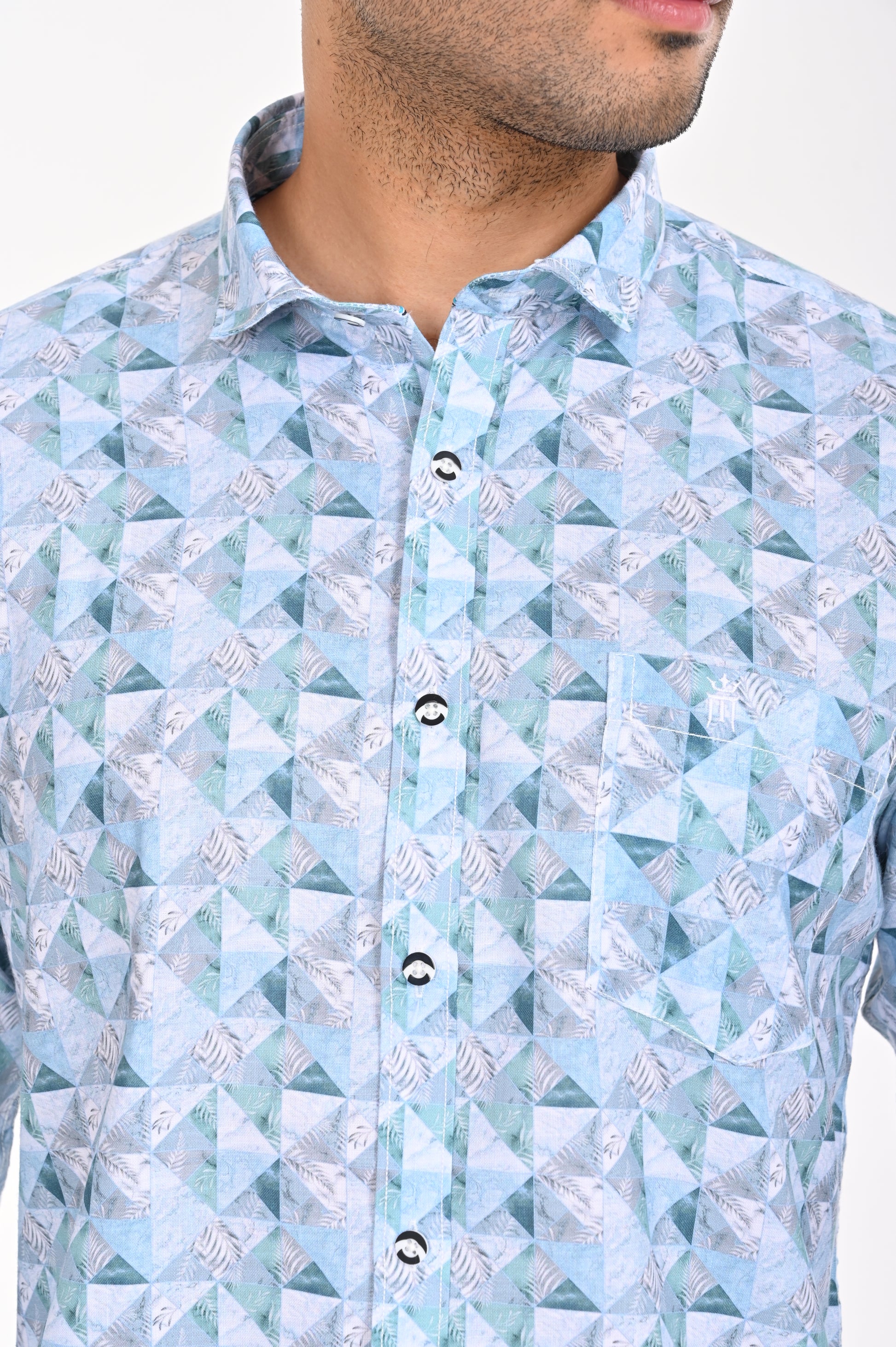 Buy NEWSMAKER SLIMFIT FULL SLEEVE LIGHT BLUE SHIRT