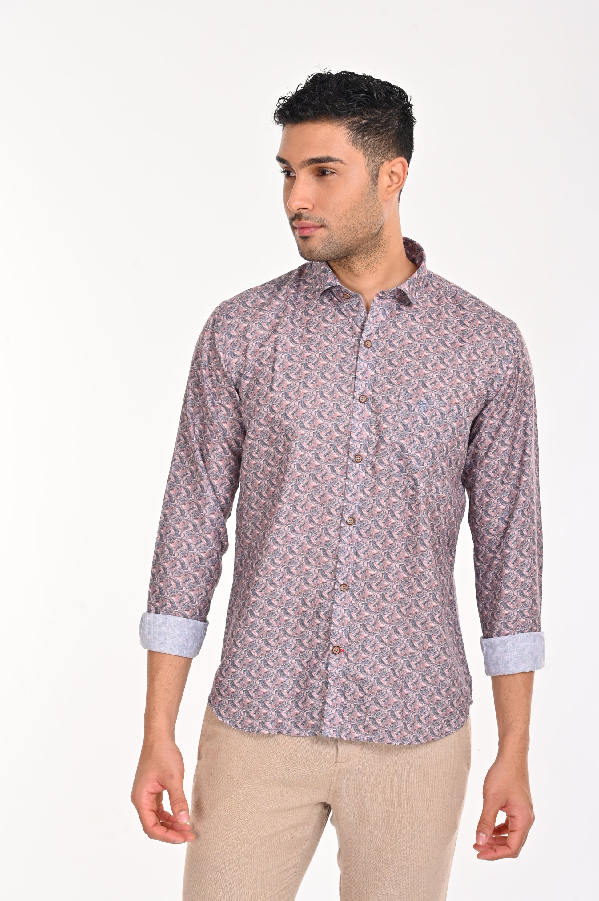 BUY NEWSMAKER SLIMFIT FULL SLEEVE CREME SHIRT