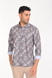 ORDER NEWSMAKER SLIMFIT FULL SLEEVE GREY DARK MEN SHIRT