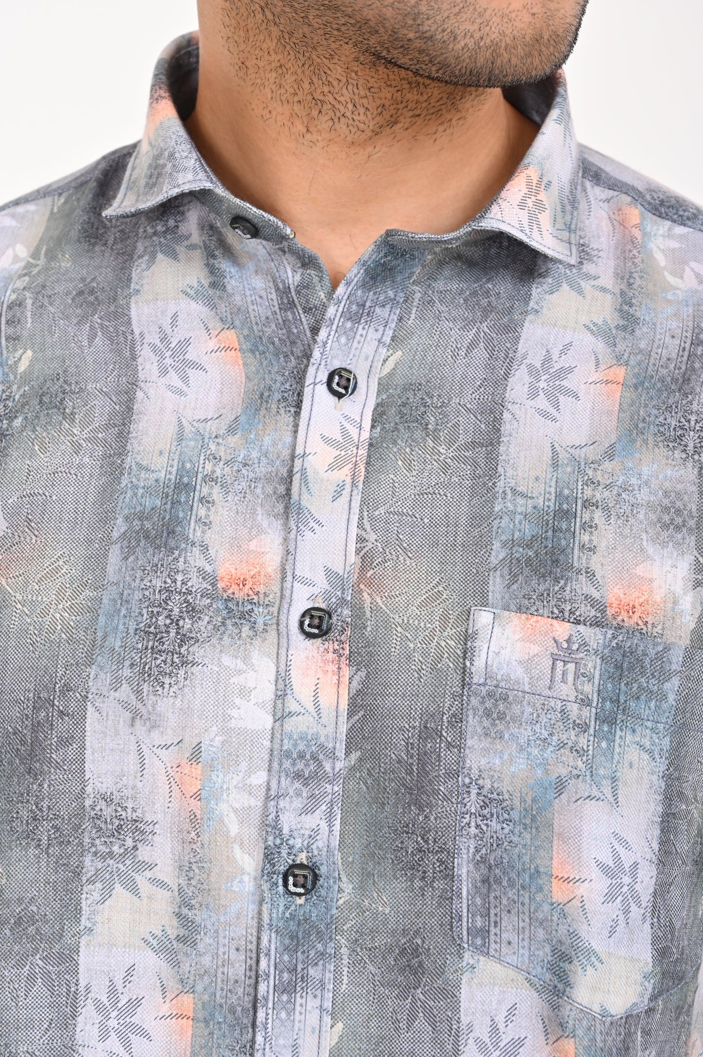 SHOP NEWSMAKER SLIMFIT FULL SLEEVE GREY MEN SHIRT ONLINE