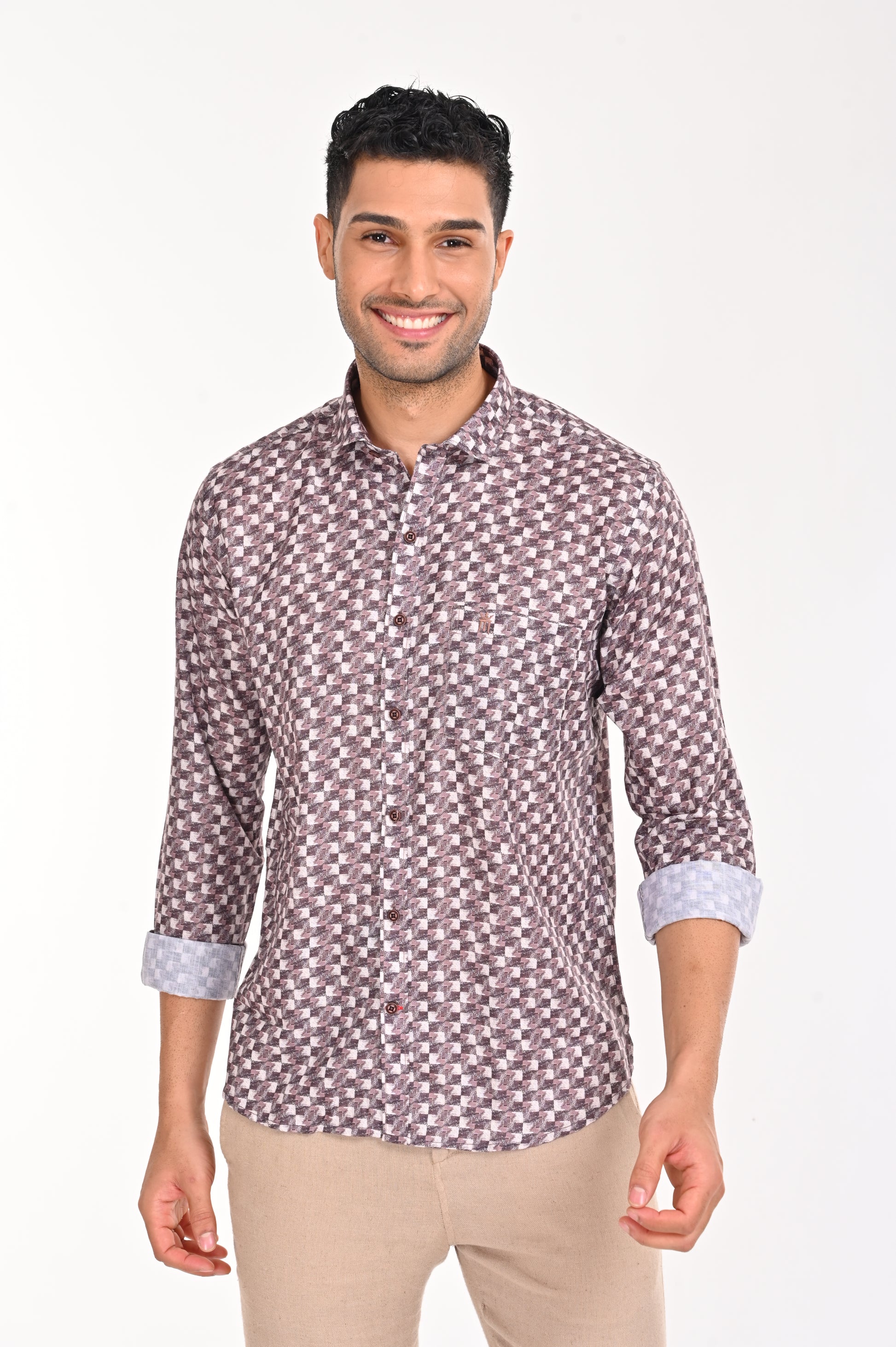 BUY NEWSMAKER SLIMFIT FULL SLEEVE PURPLE SHIRT