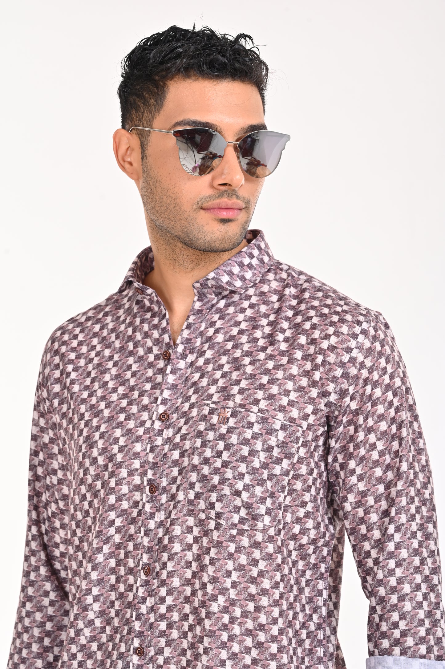 BUY NEWSMAKER SLIMFIT FULL SLEEVE PURPLE SHIRT ONLINE