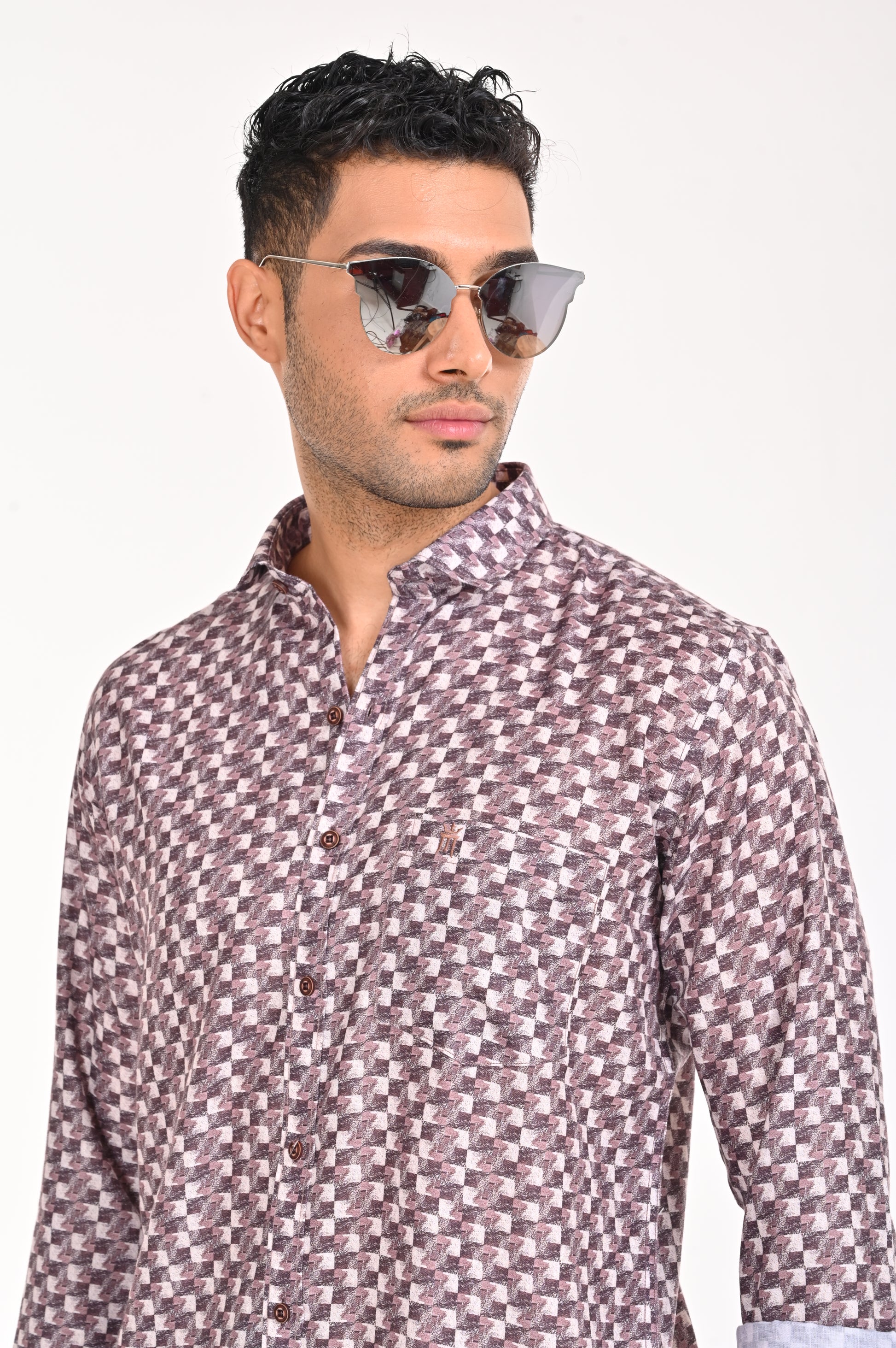 BUY NEWSMAKER SLIMFIT FULL SLEEVE PURPLE SHIRT ONLINE