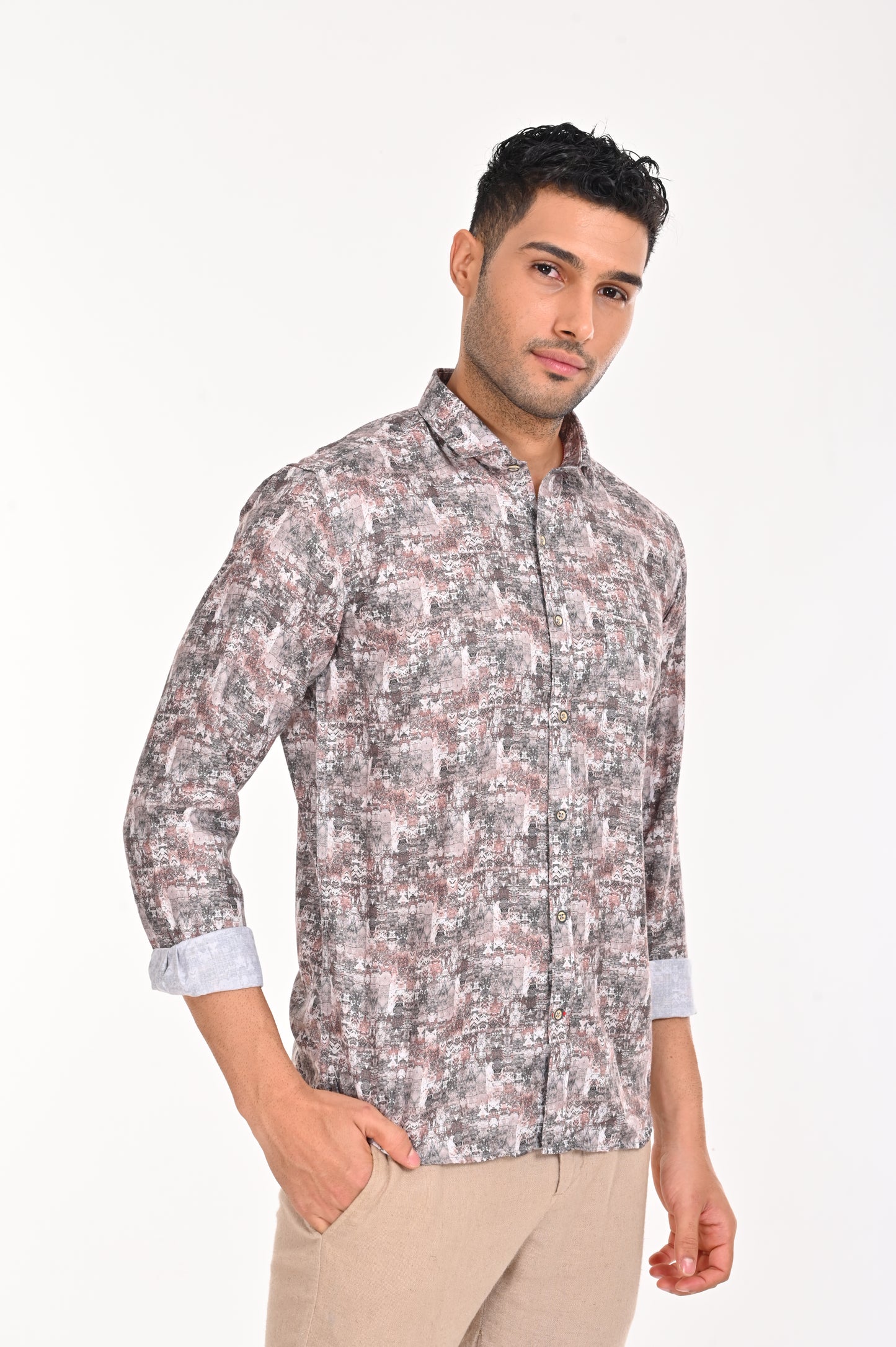 ORDER NEWSMAKER SLIMFIT FULL SLEEVE BLACK MEN SHIRT