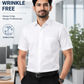 Anti Wrinkle Free Formal White Shirt For Men