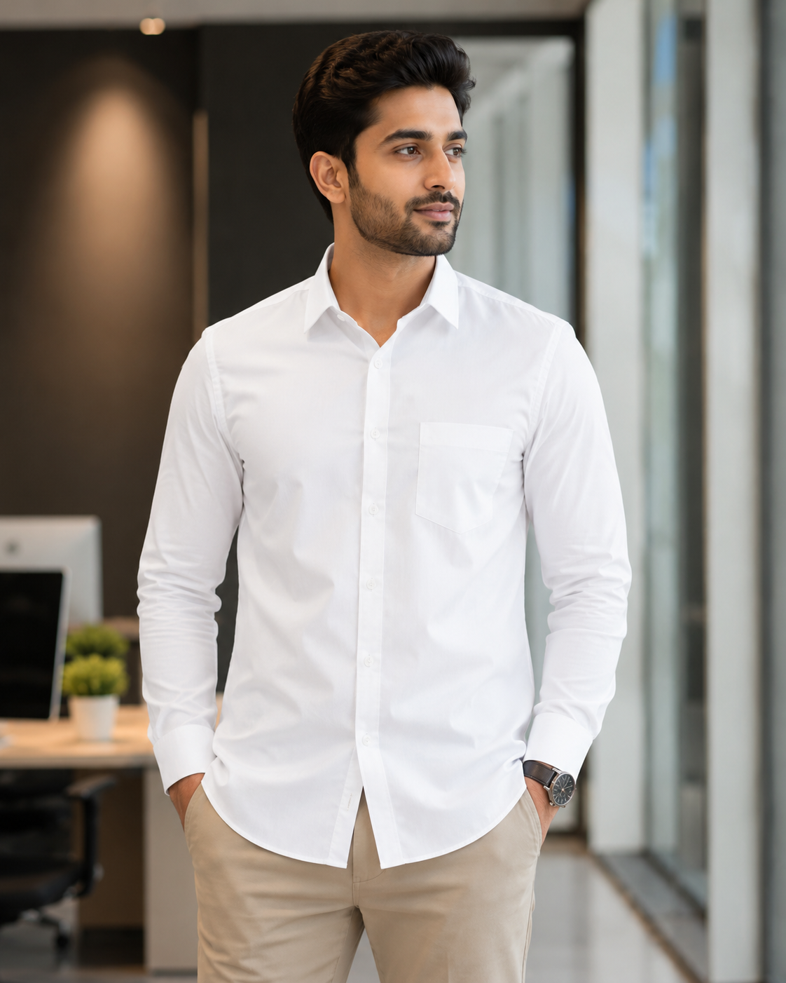 Magnet Formal White Shirt For Men