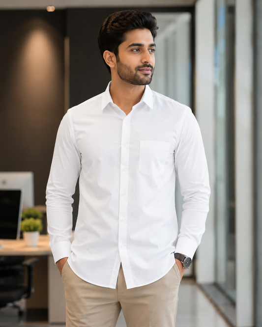Magnet Formal White Shirt For Men