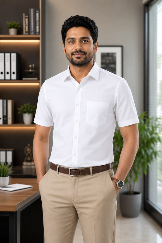 Adolin Formal White Shirt For Men