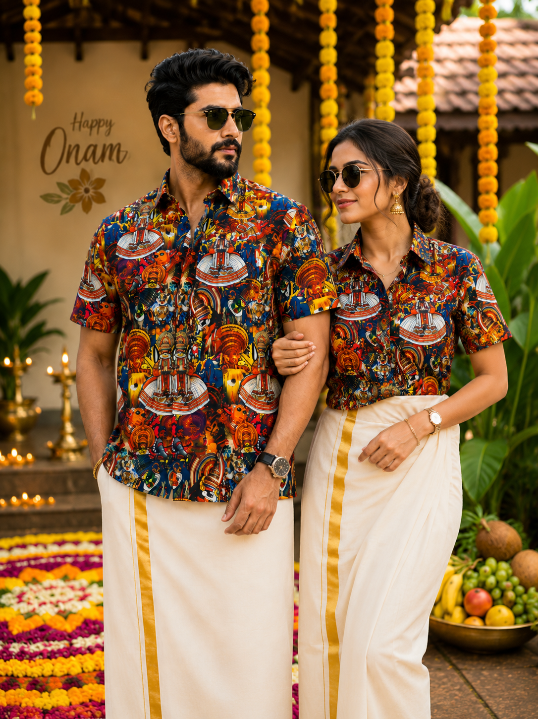 MCR ONAM PREMIUM SHIRT - THEYYAM POORAM - D1