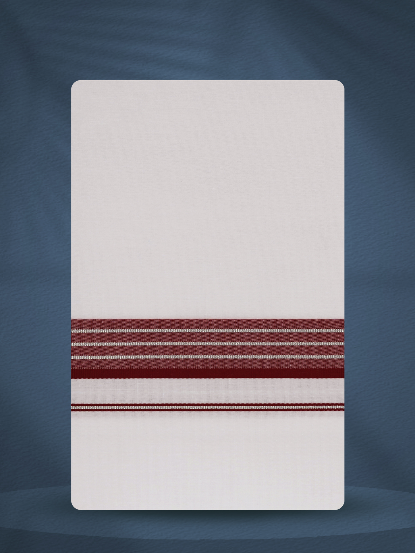 WHITE SINGLE FANCY BORDER - 250 FS-01 DHOTHIE 2.50 MTR