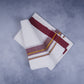 FEATHER FINISH COTTON 1818 W/D DHOTHIE 3.80 MTR-MAROON