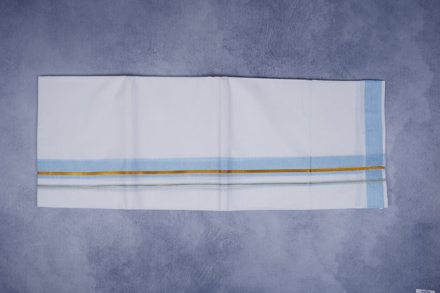 FEATHER FINISH COTTON 1818 W/D DHOTHIE 3.80 MTR-SKY BLUE