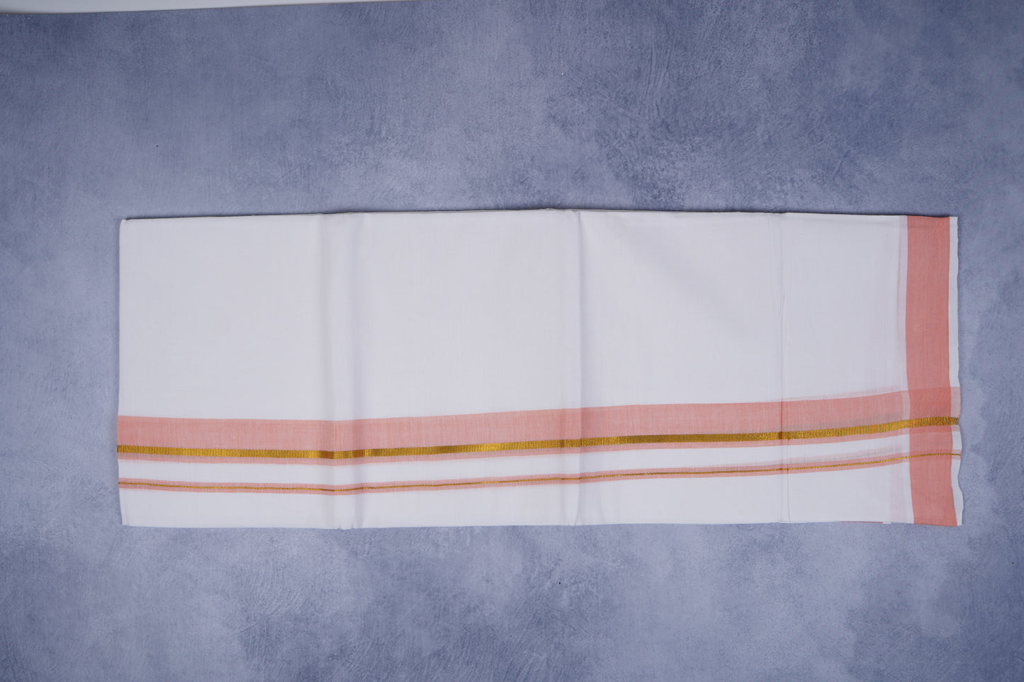FEATHER FINISH COTTON 1818 W/D DHOTHIE 3.80 MTR-LIGHT PINK