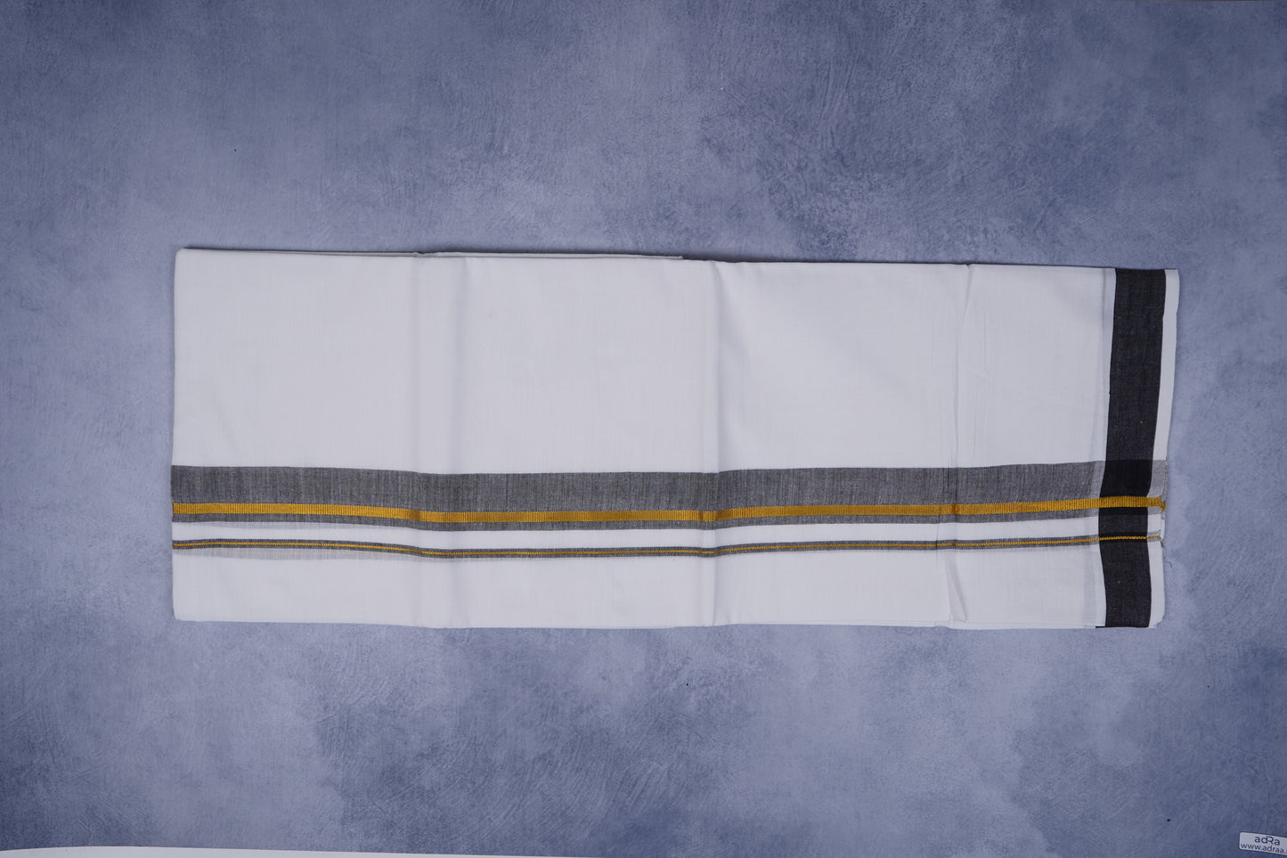 FEATHER FINISH COTTON 1818 W/D DHOTHIE 3.80 MTR-GRAY