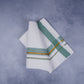 FEATHER FINISH COTTON 1818 W/D DHOTHIE 3.80 MTR-GREEN