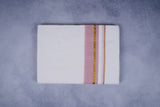 FEATHER FINISH COTTON 1818 W/D DHOTHIE 3.80 MTR-LIGHT PINK