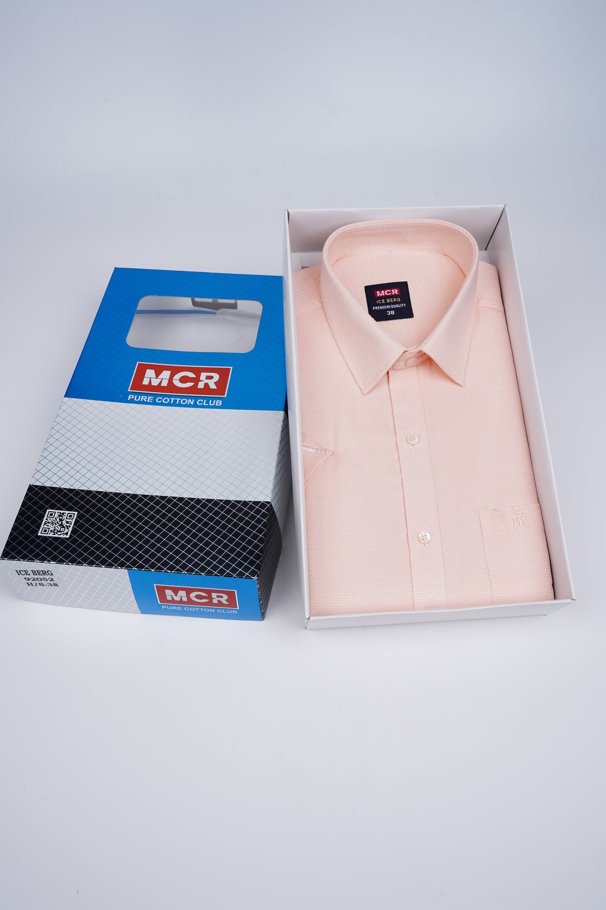 MCR Men Formal Colour Shirt - Light Orange  92052 ICE BERG
