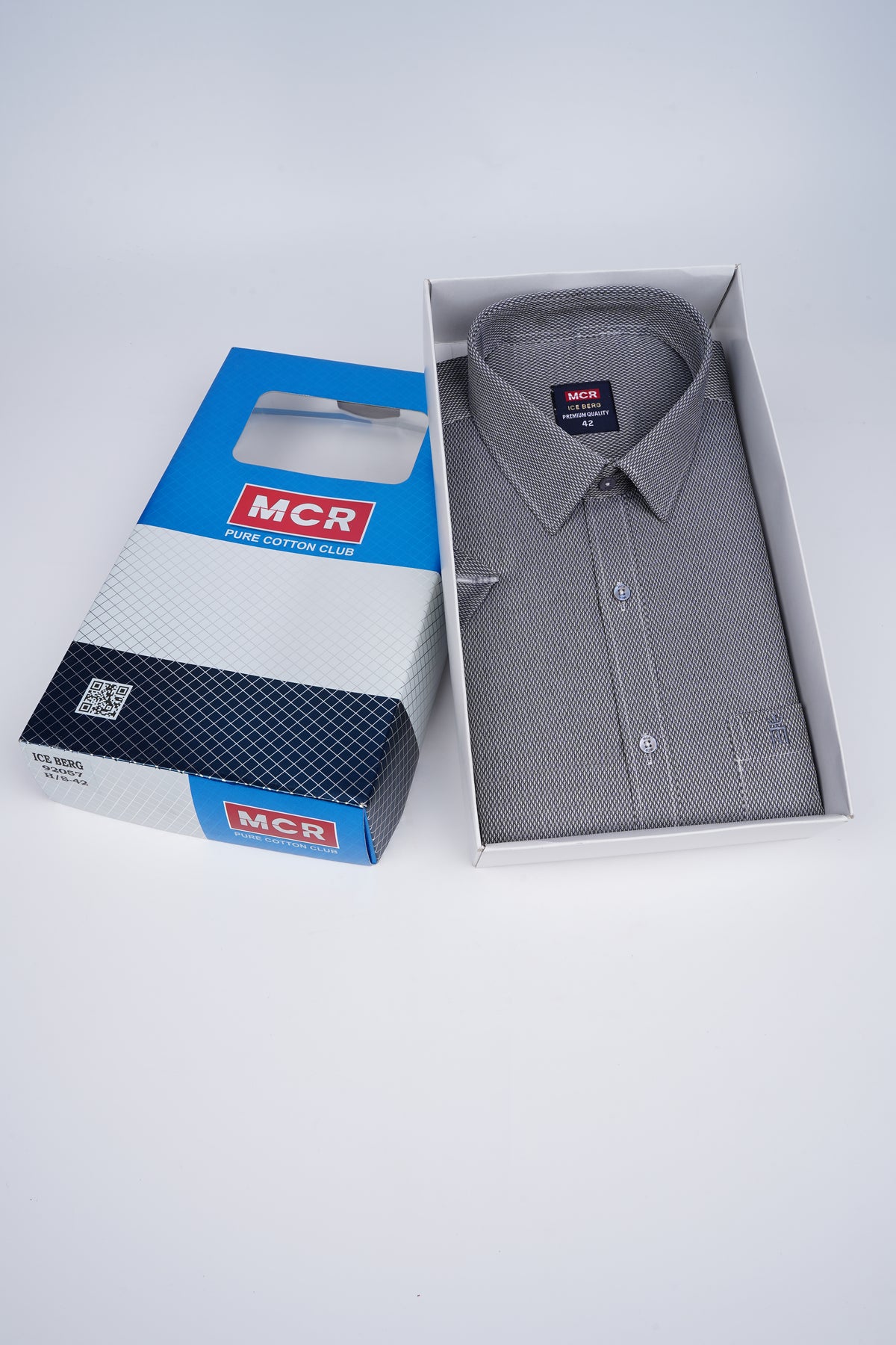 MCR Men Formal Colour Shirt - Dark grey 92057 ICE BERG