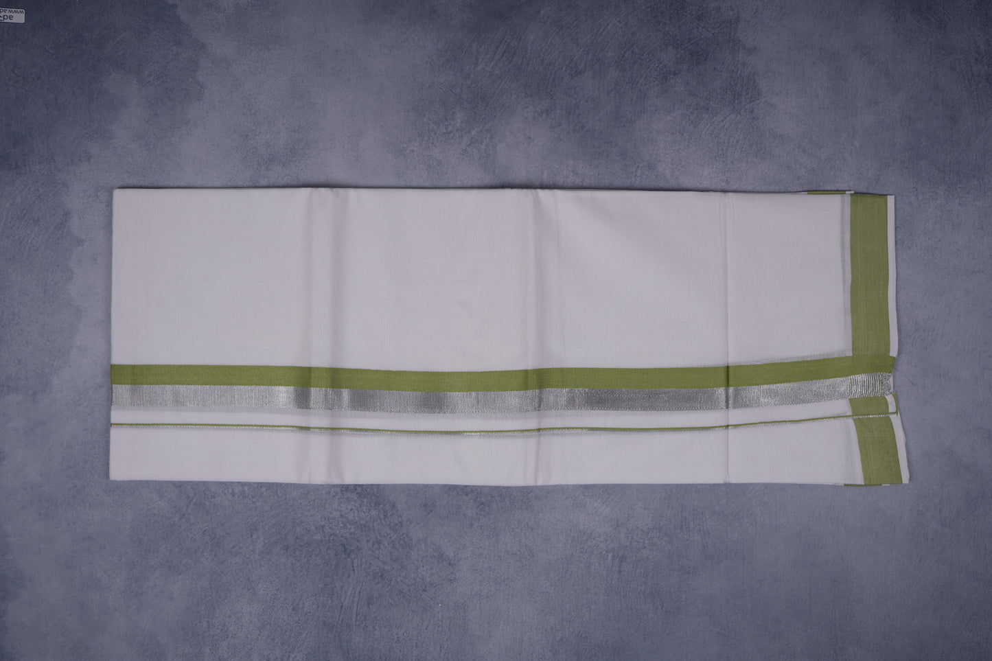 FEATHER FINISH COTTON 1212 W/D DHOTHIE 3.80 MTR-GREEN