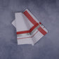 FEATHER FINISH COTTON 1212 W/D DHOTHIE 3.80 MTR-REDSILVER