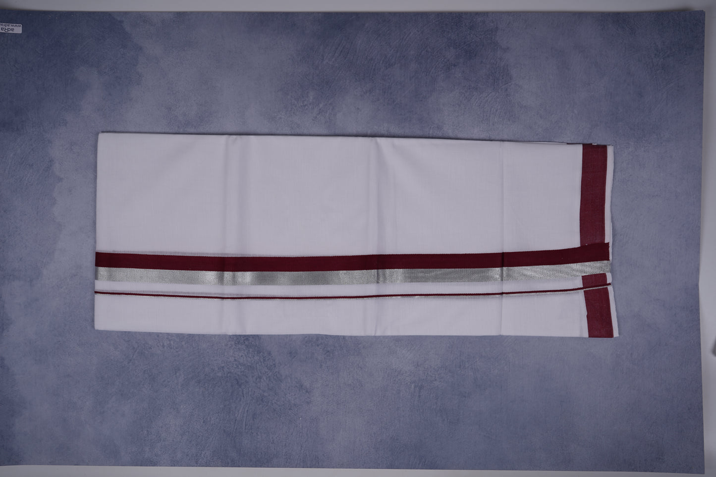 FEATHER FINISH COTTON 1212 W/D DHOTHIE 3.80 MTR-DARK MAROON