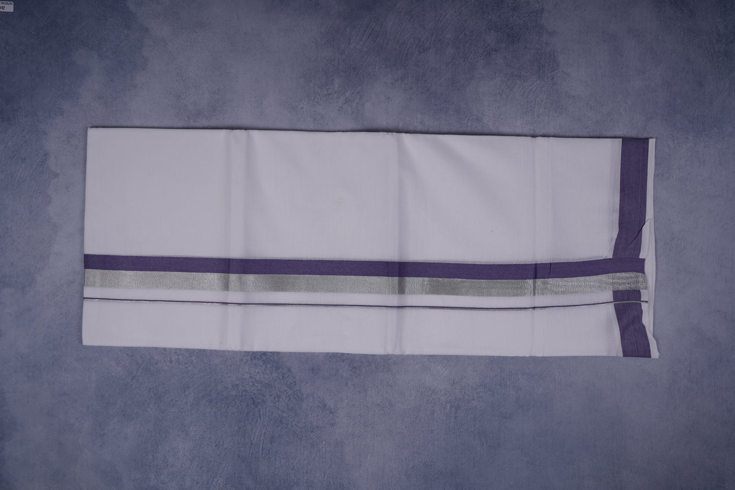 FEATHER FINISH COTTON 1212 W/D DHOTHIE 3.80 MTR-LIGHT VIOLET