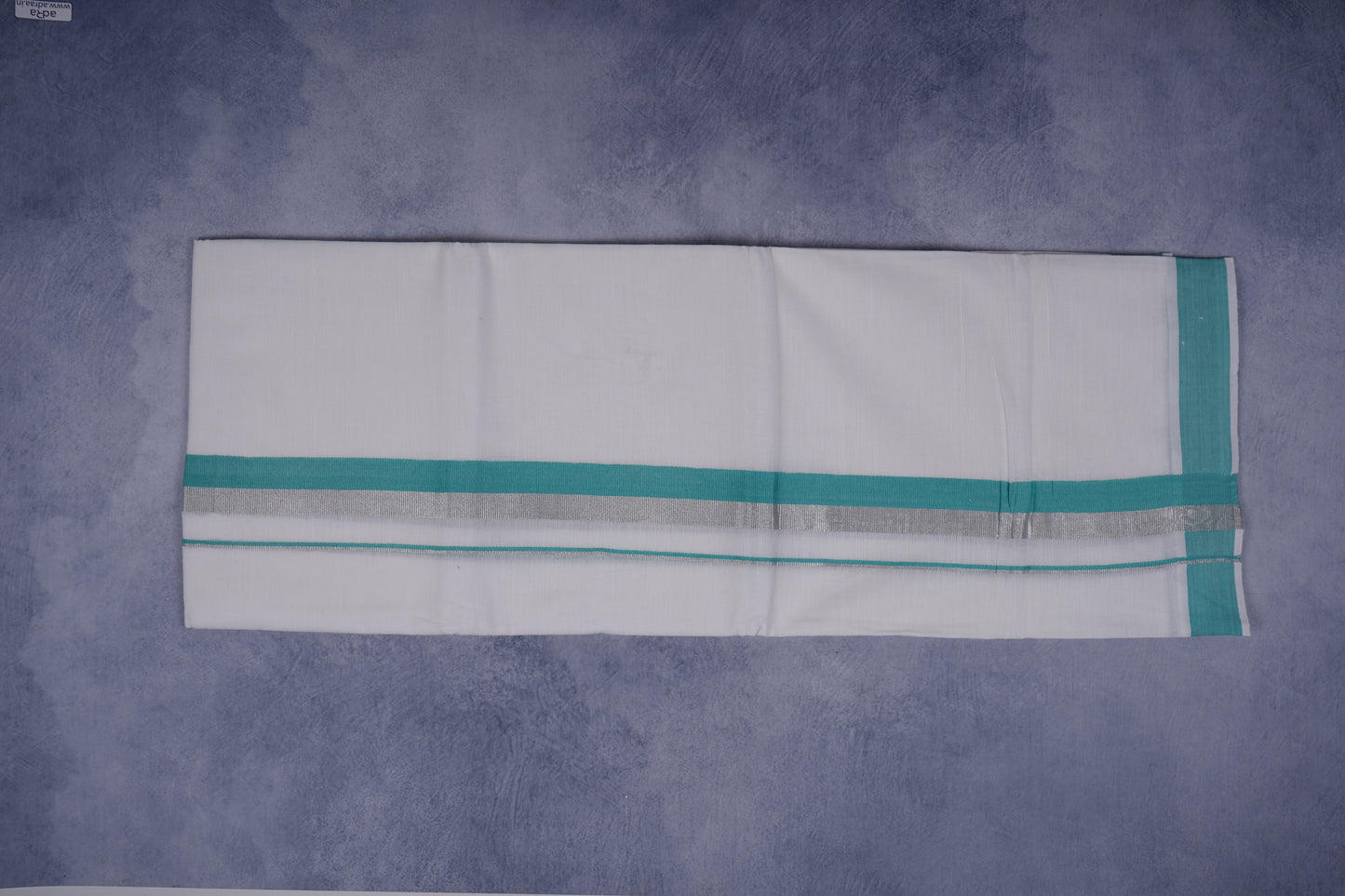 FEATHER FINISH COTTON 1212 W/D DHOTHIE 3.80 MTR-LIGHT GREEN