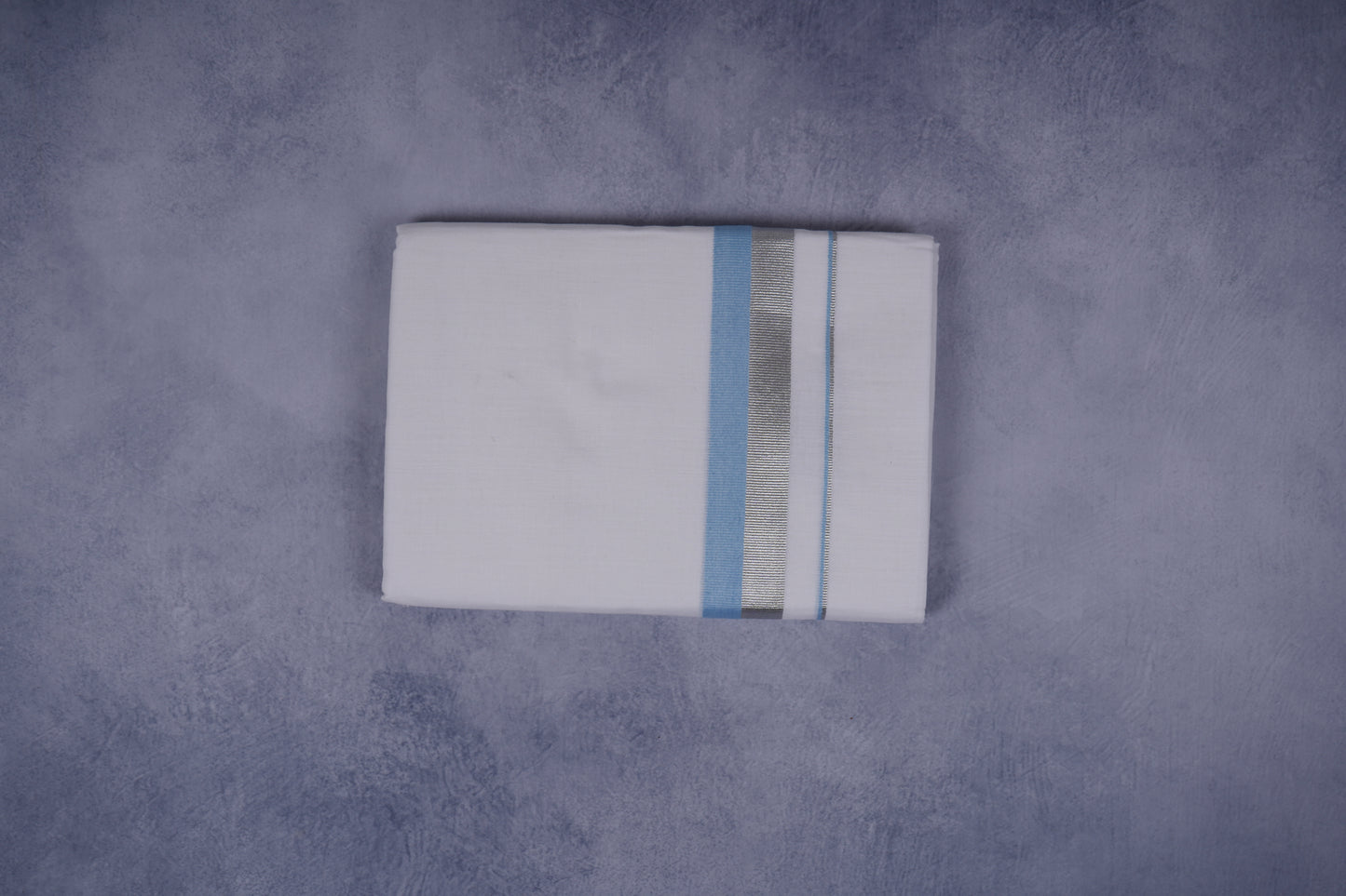 FEATHER FINISH COTTON 1212 W/D DHOTHIE 3.80 MTR-SKY BLUE