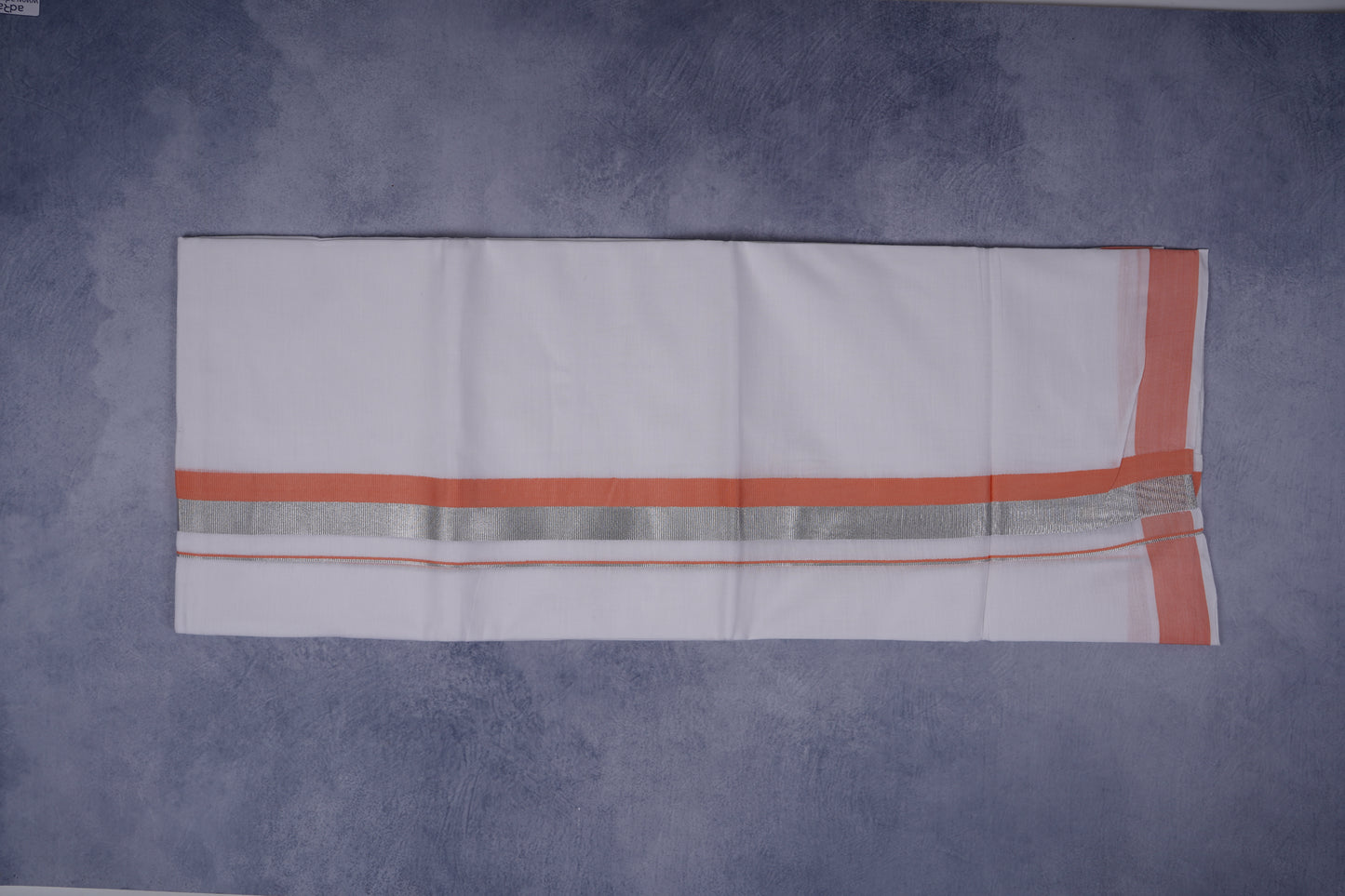 FEATHER FINISH COTTON 1212 W/D DHOTHIE 3.80 MTR-ORANGE
