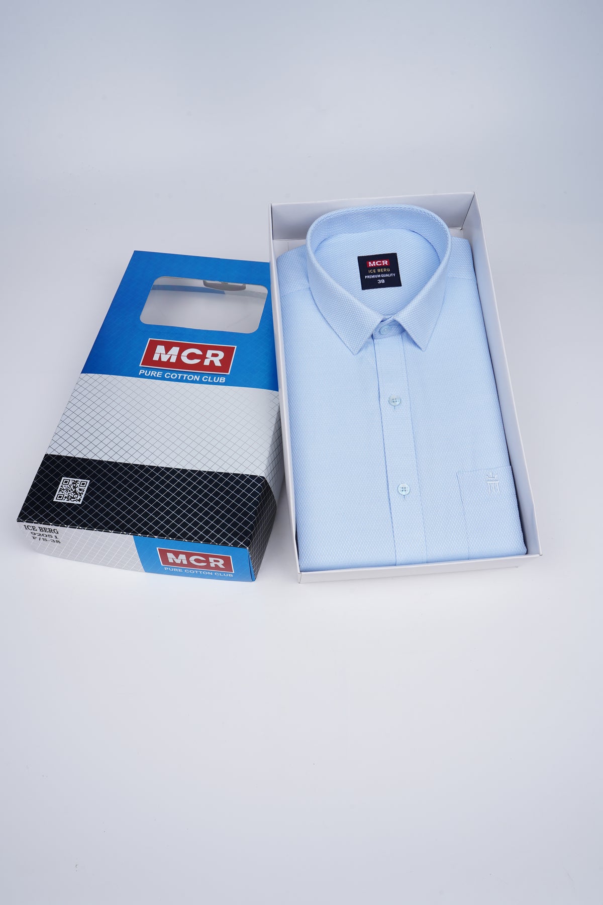 MCR Men Formal Colour Shirt - Sky Blue 92051 ICE BERG