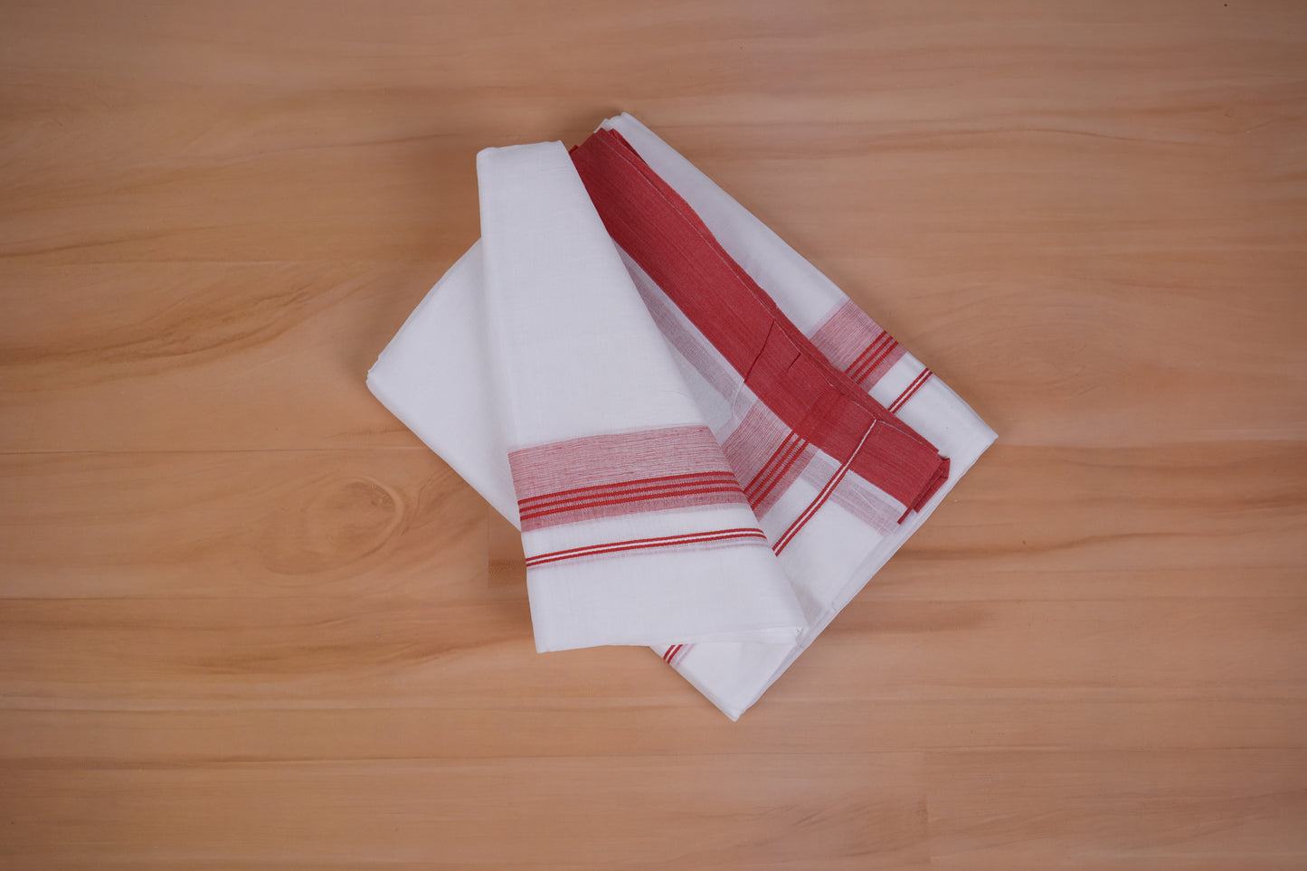 FEATHER FINISH COTTON 4014 W/D DHOTHIE 3.80 MTR -PINK
