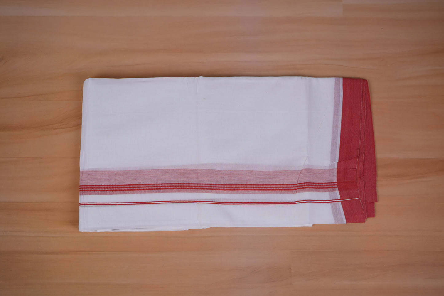 FEATHER FINISH COTTON 4014 W/D DHOTHIE 3.80 MTR -PINK