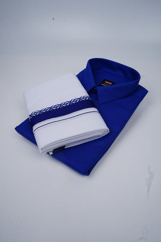 Boston Fancy Single Set F/S - (Assorted Pattern) - 21504 Dark Blue