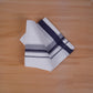 FEATHER FINISH COTTON 4014 W/D DHOTHIE 3.80 MTR -NAVY BLUE