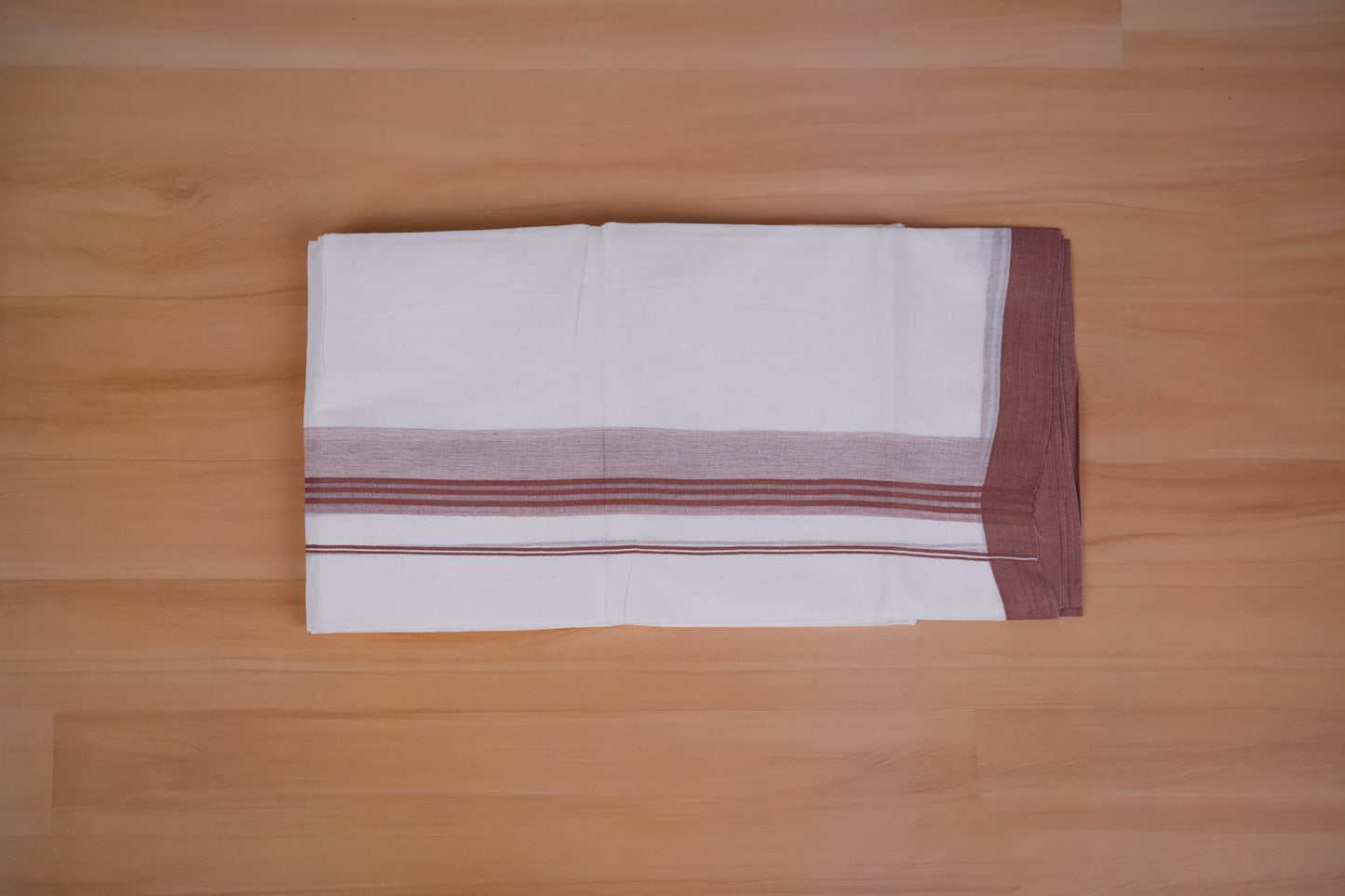 FEATHER FINISH COTTON 4014 W/D DHOTHIE 3.80 MTR -DARK PINK