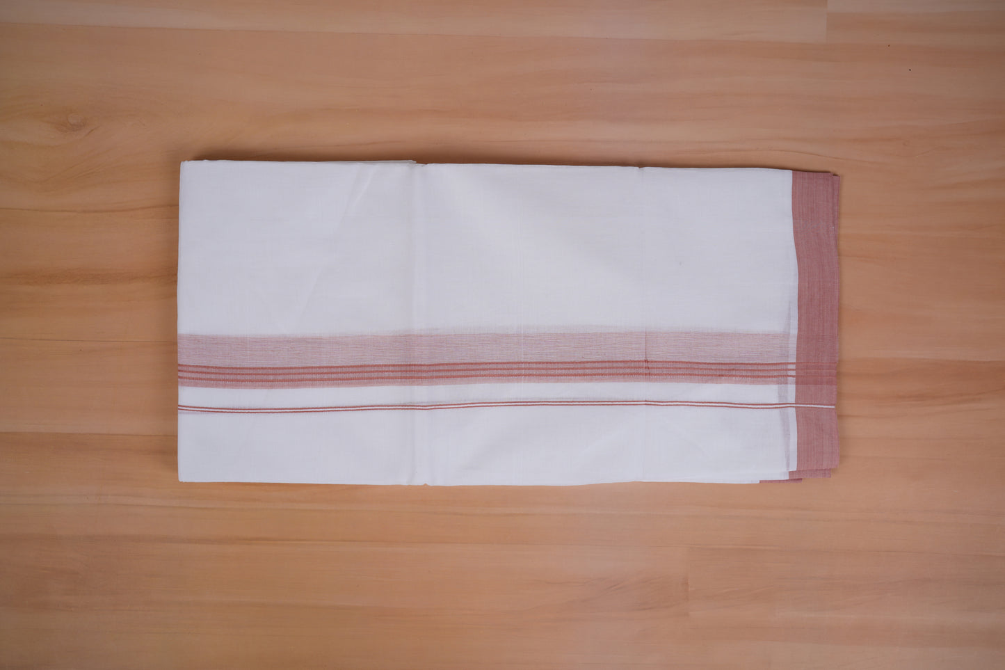FEATHER FINISH COTTON 4014 W/D DHOTHIE 3.80 MTR -PINK