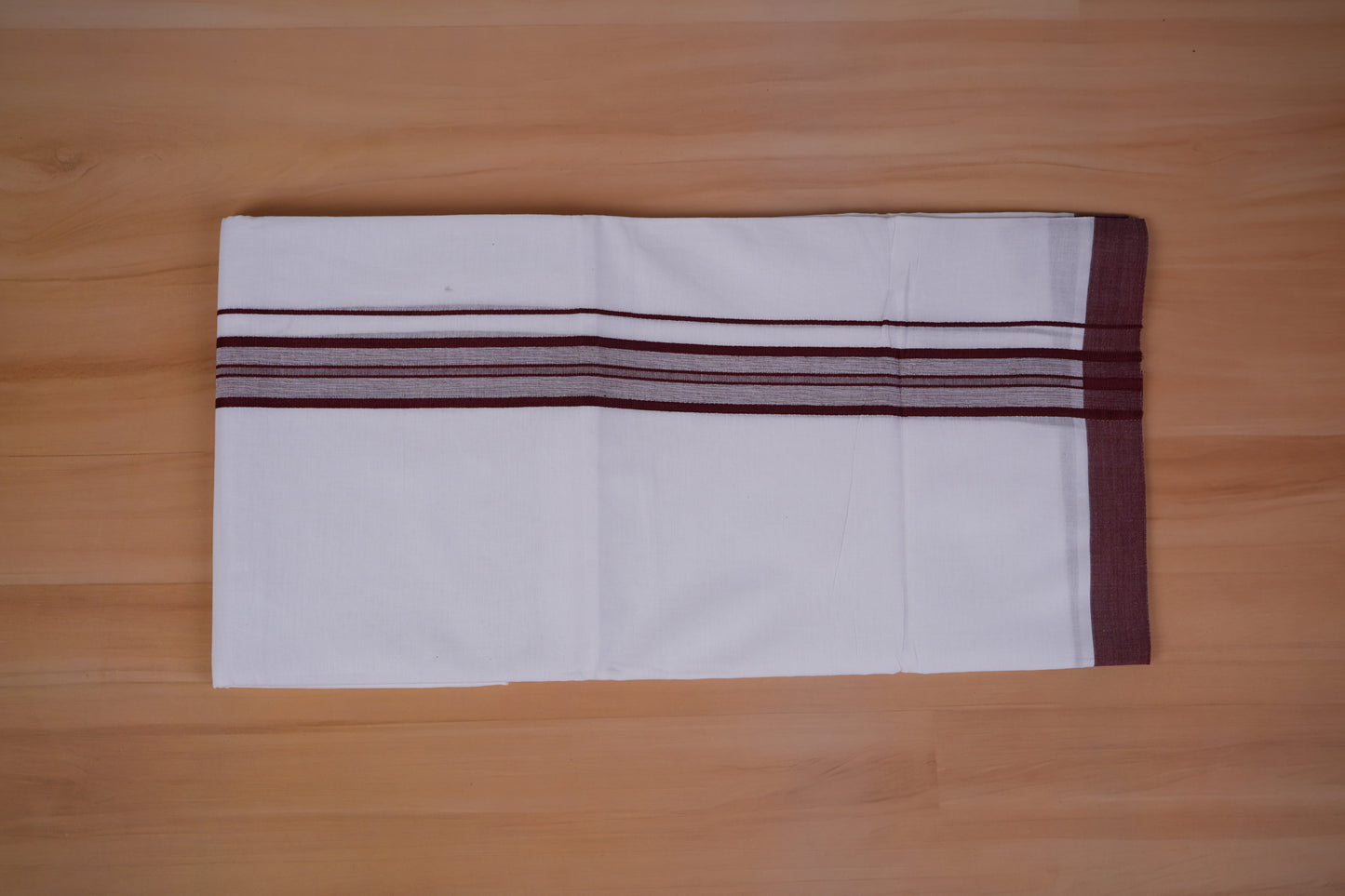 FEATHER FINISH COTTON 4012 W/D DHOTHIE 3.80 MTR - MAROON