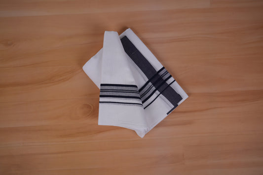 FEATHER FINISH COTTON 4012 W/D DHOTHIE 3.80 MTR - NAVY BLUE
