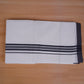 FEATHER FINISH COTTON 4012 W/D DHOTHIE 3.80 MTR - NAVY BLUE