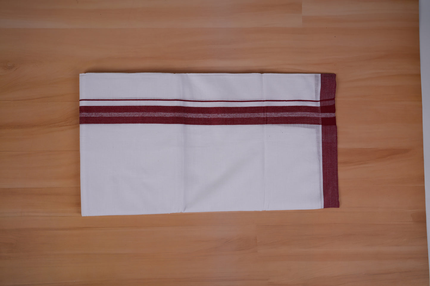 FEATHER FINISH COTTON 4011 W/D DHOTHIE 3.80 MTR-MAROON