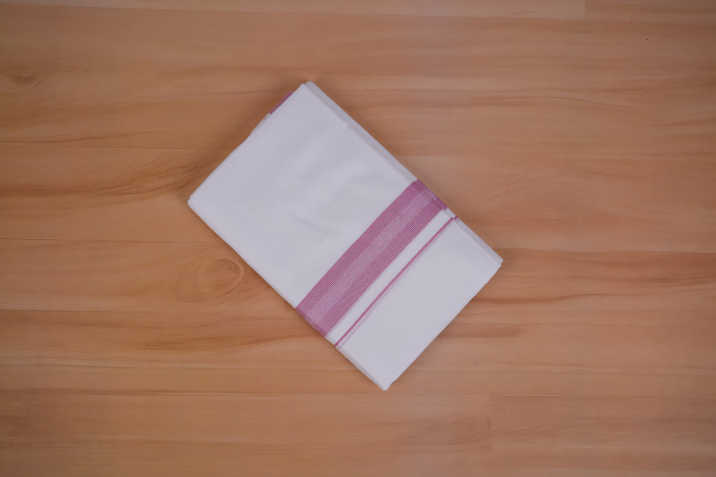 FEATHER FINISH COTTON 4011 W/D DHOTHIE 3.80 MTR-PINK