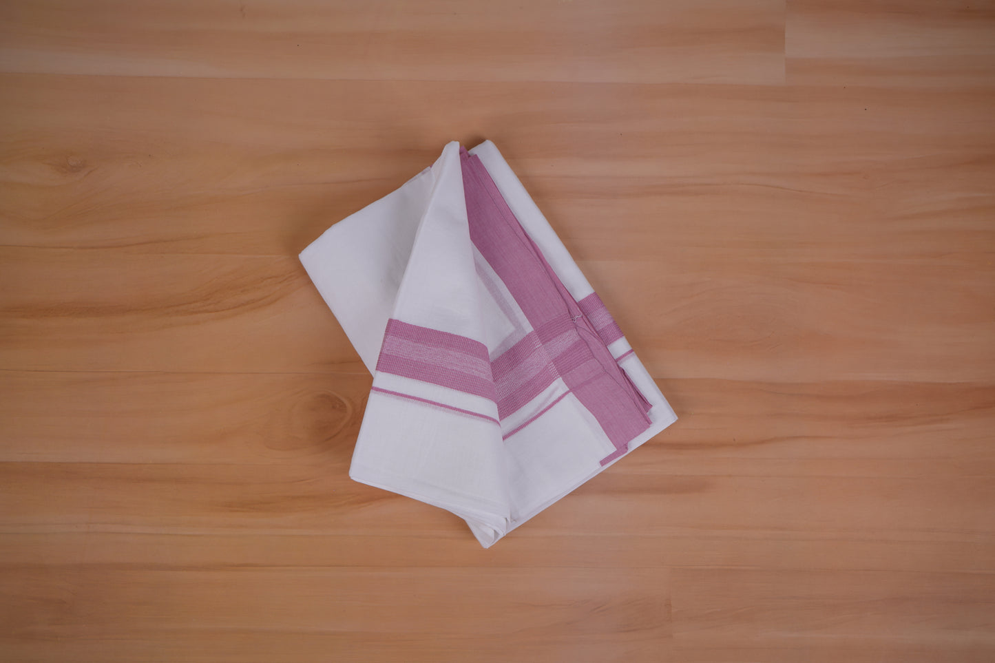 FEATHER FINISH COTTON 4011 W/D DHOTHIE 3.80 MTR-PINK