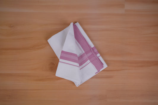 FEATHER FINISH COTTON 4011 W/D DHOTHIE 3.80 MTR-PINK