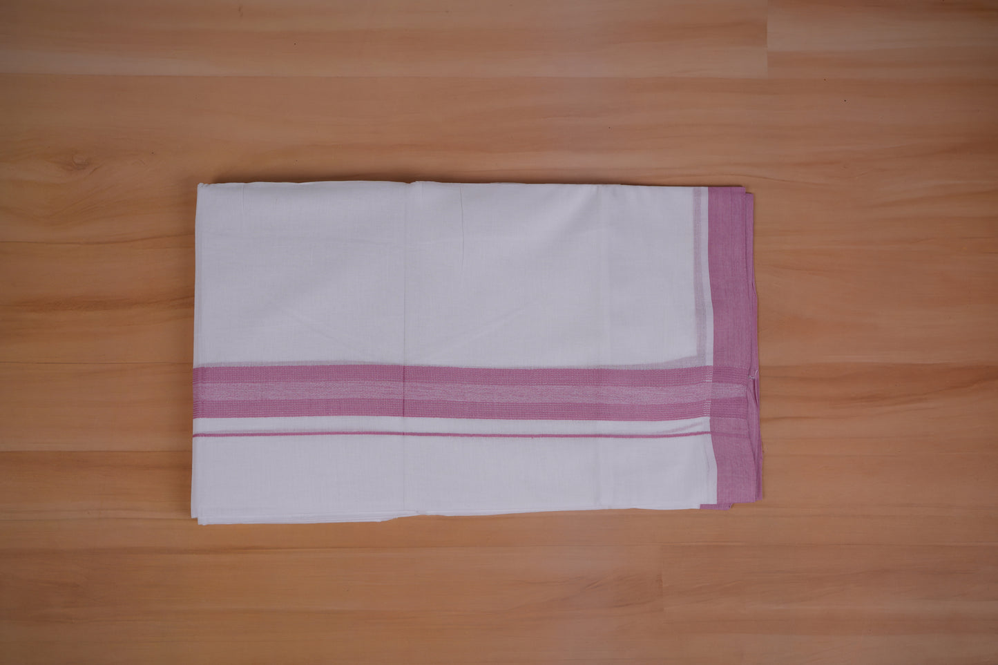 FEATHER FINISH COTTON 4011 W/D DHOTHIE 3.80 MTR-PINK