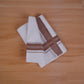 FEATHER FINISH COTTON 4011 W/D DHOTHIE 3.80 MTR-BROWN