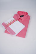 Boston Colour Shirt Fancy Matching Border Single White Dhoti Set - Ford 21053