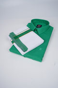 Boston Colour Shirt Fancy Matching Border Single White Dhoti Set - Ford 21002
